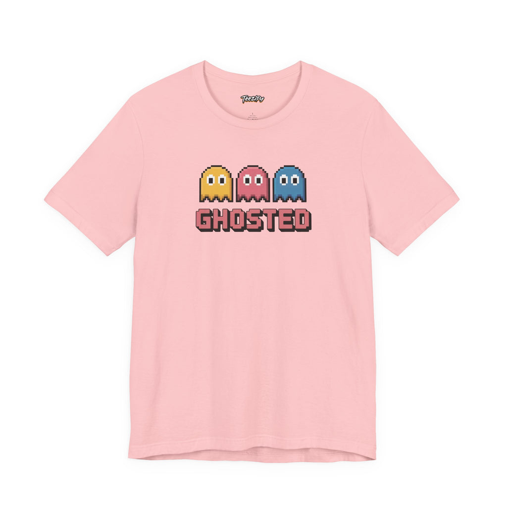 Ghosted Retro Arcade Tee — Pixel Ghosts Graphic Shirt