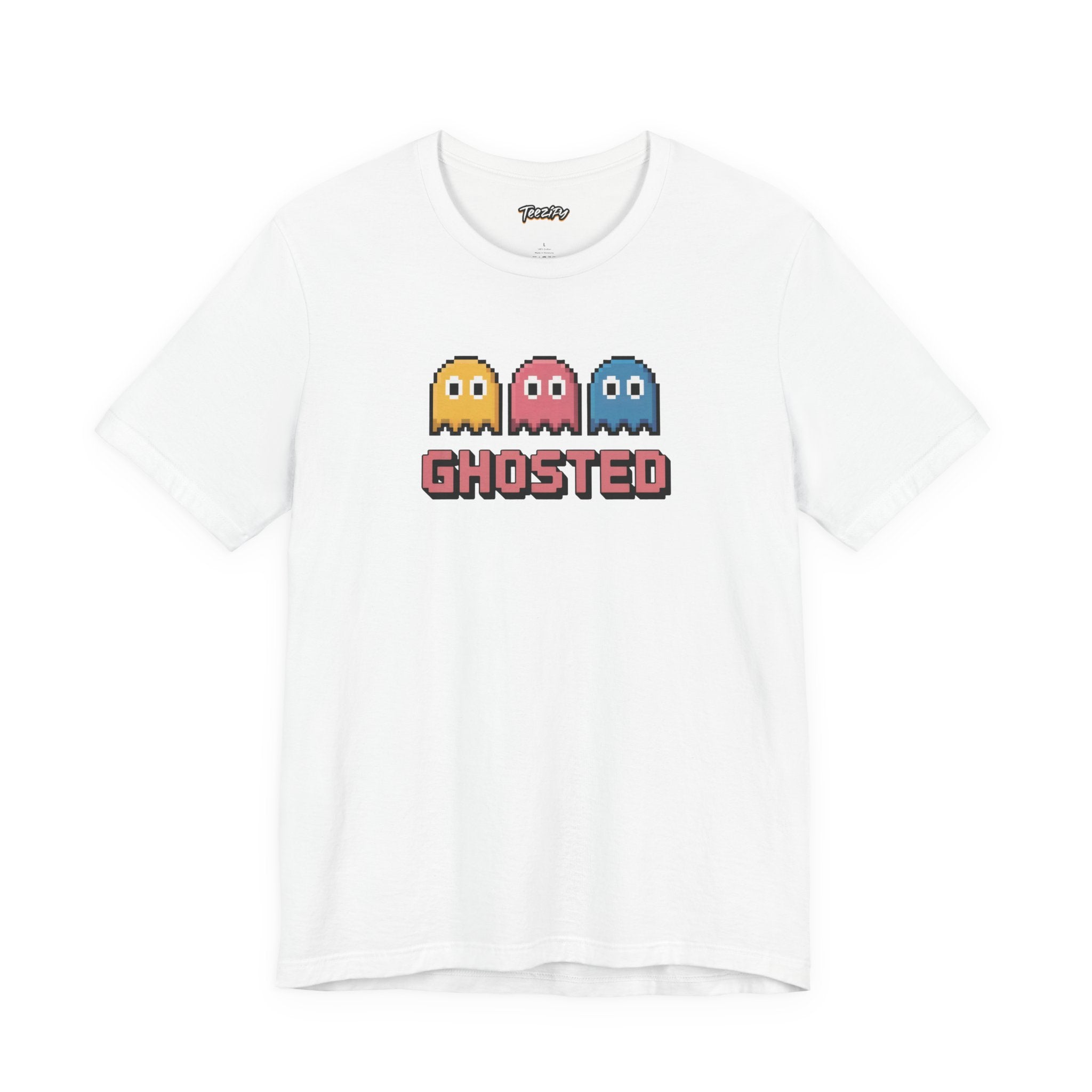 Ghosted Retro Arcade Tee — Pixel Ghosts Graphic Shirt