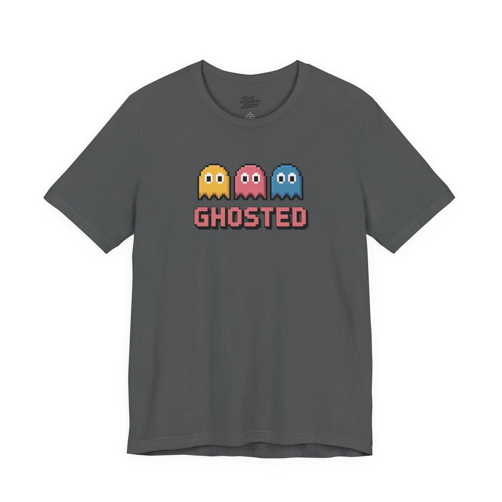 Ghosted Retro Arcade Tee — Pixel Ghosts Graphic Shirt